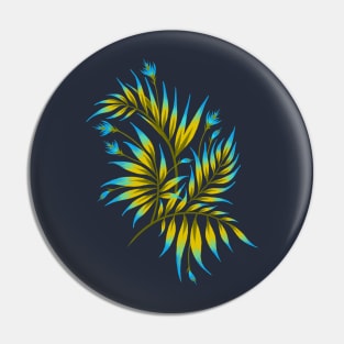 Waikiki Palm - Yellow / Blue Pin