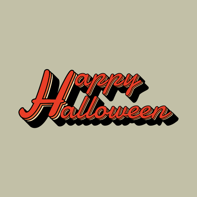 retro vintage happy halloween by fokaction