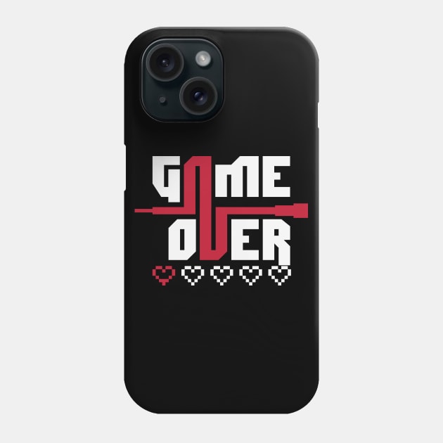 game over (fondo negro) Phone Case by FamiFriki_V