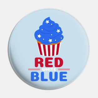 Blue Red White Independence Day Pin