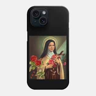 St Therese of Lisieux Little Flower Rose Catholic Saint Phone Case