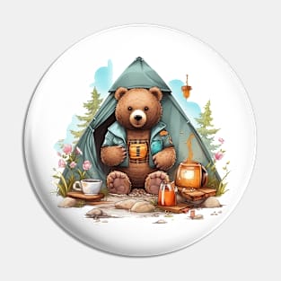 Camping Bear #4 Pin