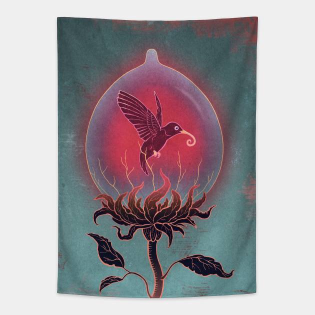 Flower Bird Tapestry by Antoine Doré