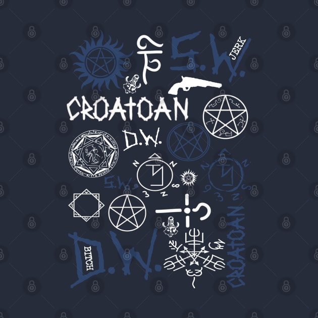 SPN Angel and Demon Sigils (white/blue version) by kurticide