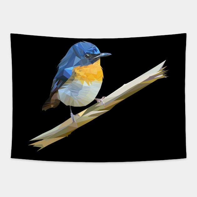 Bird on a branch Tapestry by AdWear