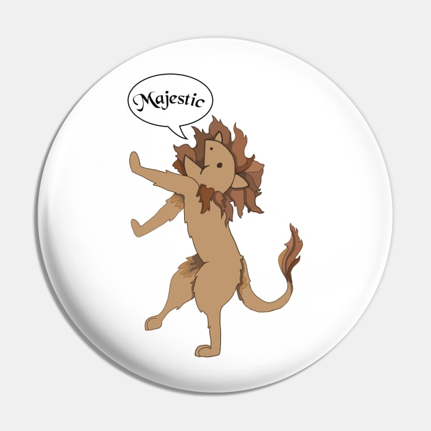 Majestic Lion Pin by kwardart