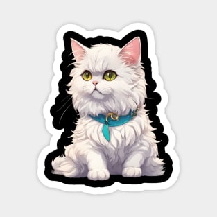 White Persian Cat Magnet