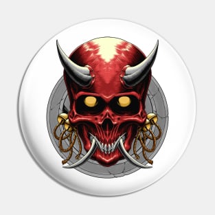 Oni Red Skull Pin