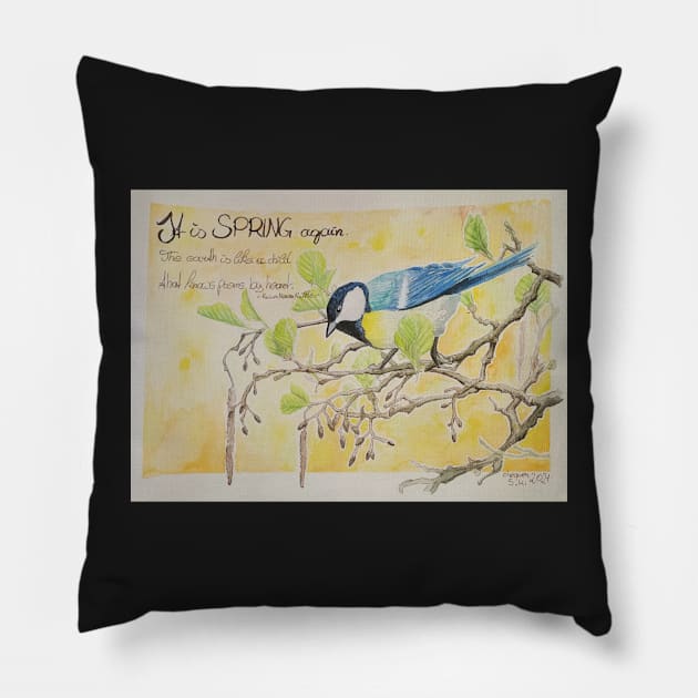 Rainer Maria Rilke quote Pillow by chequer