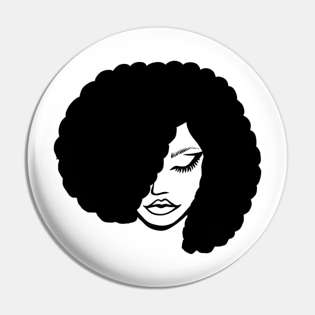 black and white afro art woman simple art Pin by Spinkly