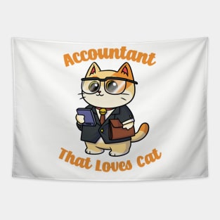 Accountant That Loves Cat Tapestry