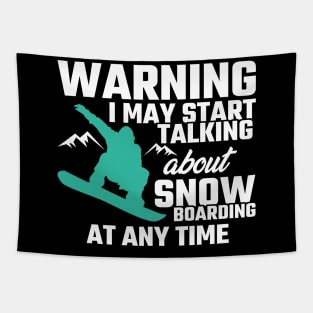 Funny Snowboarder Tshirt Tapestry