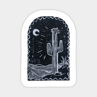 DESERT CACTUS Southwestern Mexico Aesthetic Nature Lover Ink Illustration Magnet