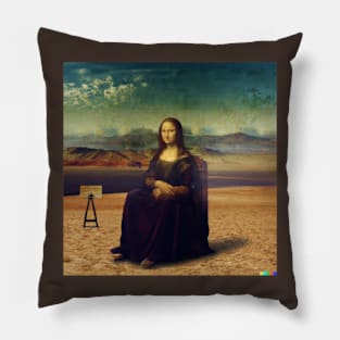 Mona Lisa Full Size Painting V2 Pillow