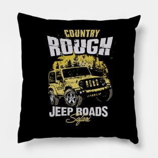 Jeep Roads Safari Design Pillow