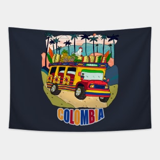 colombian chiva Tapestry