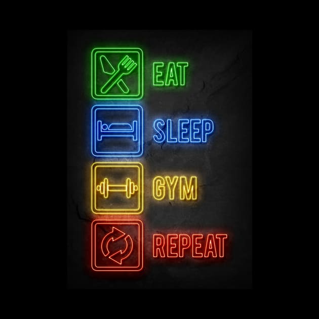 Eat Sleep Gym Repeat by Durro