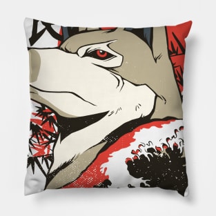 Japanese Wolf Pillow