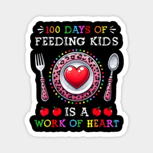 100 Days Of School Feeding Lunch Lady 100th Day Of School Magnet