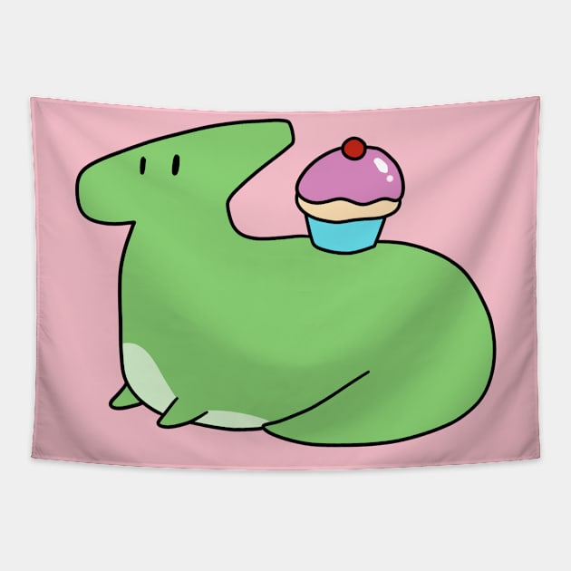 Cupcake Hadrosaurus Tapestry by saradaboru