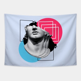 Vaporwave Statue Tapestry