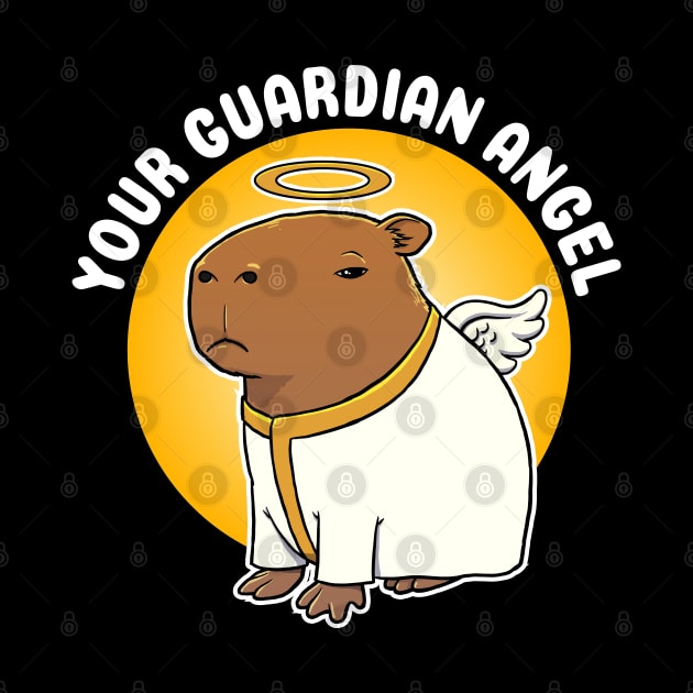 Your Guardian Angel Capybara Cartoon by capydays