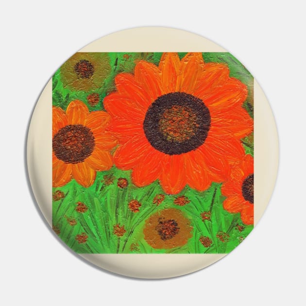 orange flower Pin by YKWON