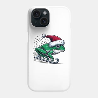 Frog Ice Skating Christmas Phone Case