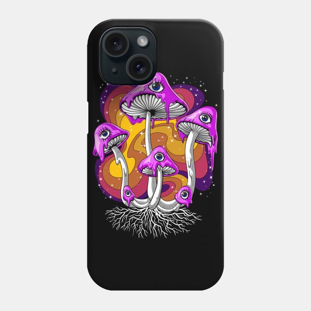 Psychedelic Psilocybin Mushrooms Phone Case by underheaven