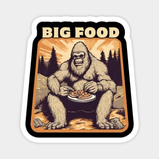 Sasquatch with pizza big foot Magnet
