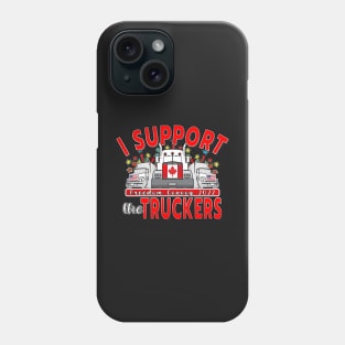 FREEDOM CONVOY OTTAWA TRUCKERS - FREEDOM CONVOY 2022 UNTIL WE ARE ALL FREE LETTERS BLACK Phone Case