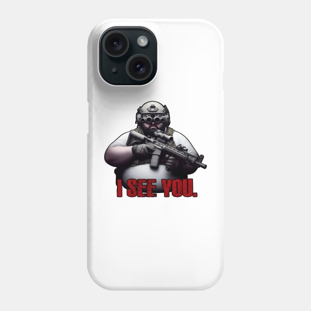 Tactical Fatman Power Phone Case by Rawlifegraphic