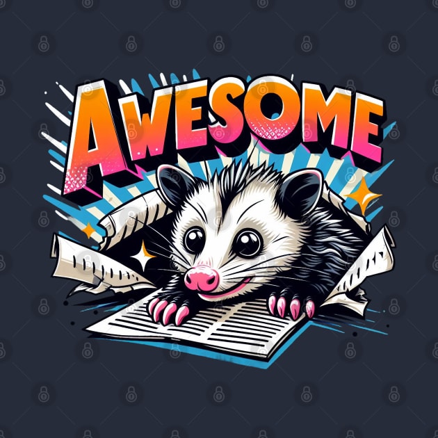 Joyful Opossum by BukovskyART