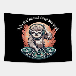 Sloth DJ Groove: Chill Beats by the Coolest Spinner Tapestry