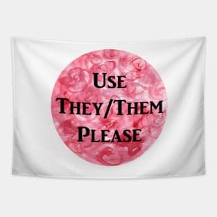 They/Them Please (red) Tapestry