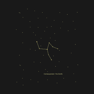 Camelopardalis Constellation. Gold T-Shirt