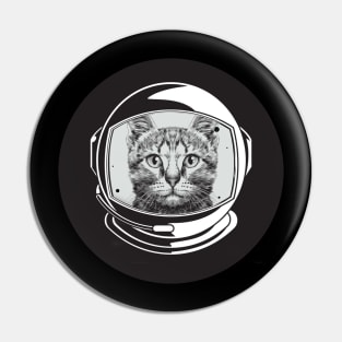 Cute Kitty Astronaut Cool Animal Funny Cat Universe Pin