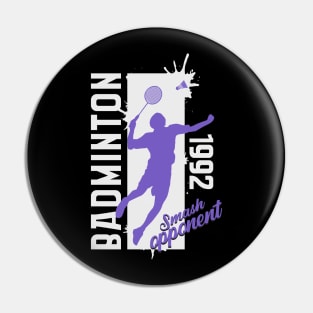 Badminton Design Gift Pin