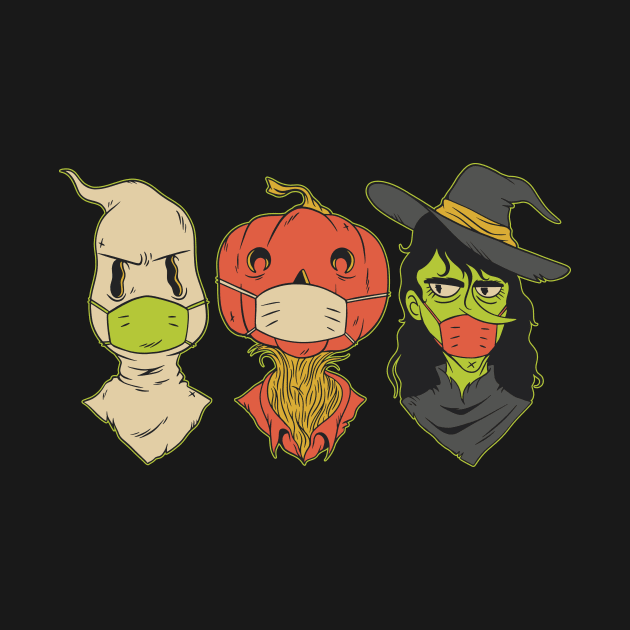 Monsters Wear Mask Too by Hamster Design