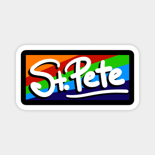 St Pete Logo Flag Colors Magnet