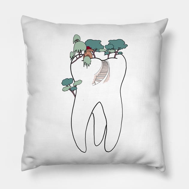 Dentist Art Pillow by Carries Design 