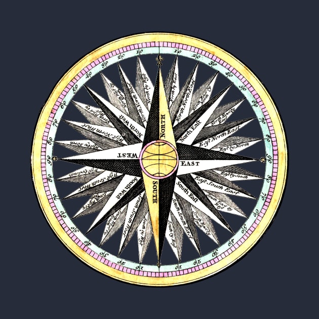 Compass Rose Navigation Eighteenth Century by Pixelchicken