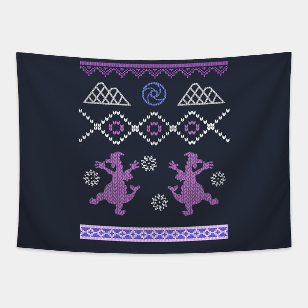 Imaginaton Dragon Ugly Sweater Tapestry by Smagnaferous