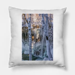 Scheidegg Second Waterfall in winter Pillow