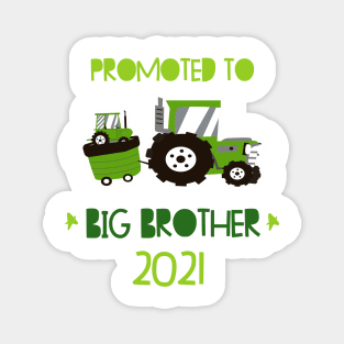 Promoted to Big brother  tractor announcing pregnancy 2021 Magnet