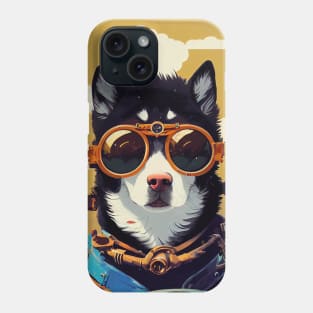 Vintage husky dog Phone Case