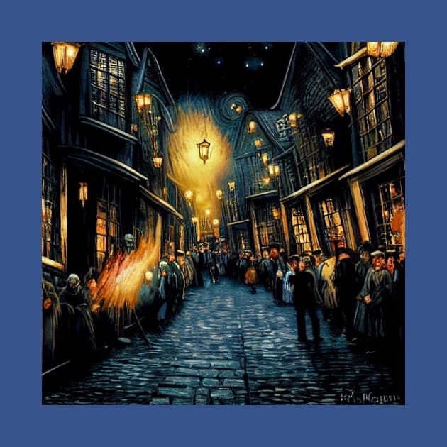 Starry Night in Diagon Alley by Grassroots Green