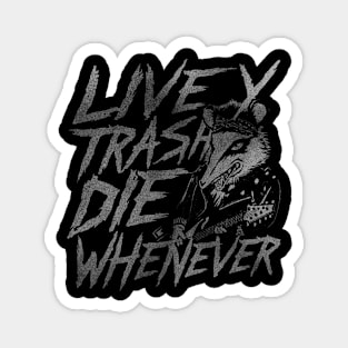 Possum Live Trashy Die Whenever Shirt, Funny Opossum Meme Magnet