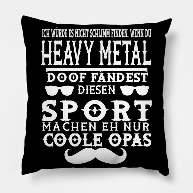 Heavy Metal Gitarre Band Geschenk Sprüche Opa Pillow by FindYourFavouriteDesign