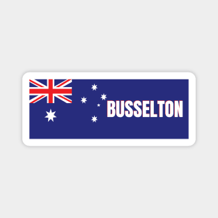 Busselton City in Australian Flag Magnet